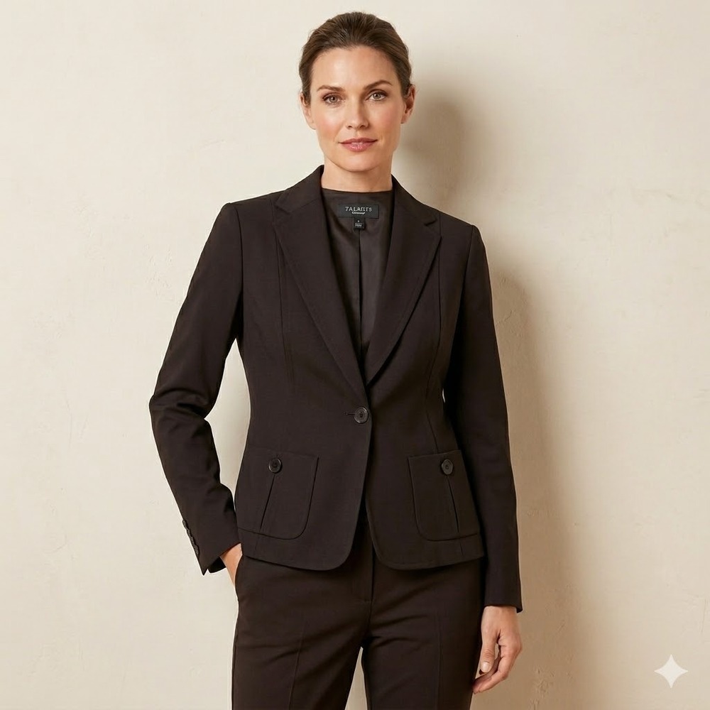 NWT Talbots Blazer 6 Brown Preppy Lined Professional Tailored Pocket Academia